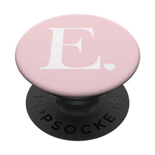 Hellrosa weißer Monogramm Buchstabe E Initiale Herz Design PopSockets Klebender PopGrip Hellrosa weißer Monogramm Buchstabe E Initiale Herz Design PopSockets Klebender PopGrip von Monogram Letter Design