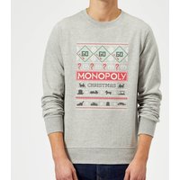 Monopoly Christmas Sweatshirt - Grey - L von Monopoly