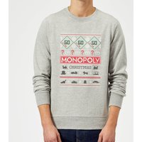 Monopoly Christmas Sweatshirt - Grey - M von Monopoly