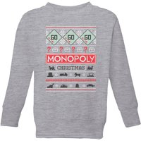 Monopoly Kids' Christmas Sweatshirt - Grey - 11-12 Jahre - Grau von Monopoly