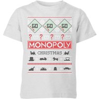 Monopoly Kids' Christmas T-Shirt - Grey - 9-10 Jahre von Original Hero