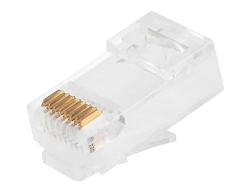 100 Stück RJ45 Modularstecker für Cat6 solide Kabel von Monoprice