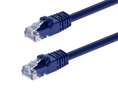 Monoprice 102300 Cat6 Ethernet-Patchkabel, Netzwerk-Internetkabel, RJ45, verseilt, 550 MHz, UTP, reiner blanker Kupferdraht, 24 AWG, 0,9 m, Violett von Monoprice