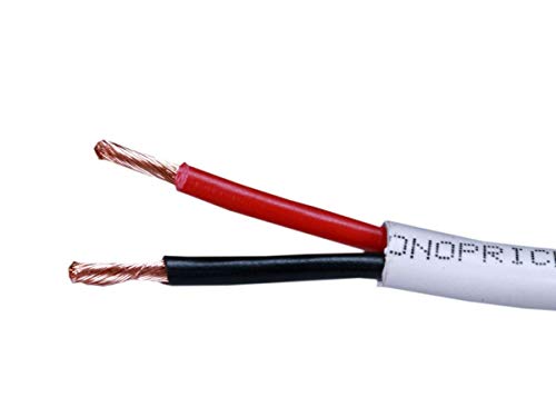 Monoprice 102820 30.48 Meters 14 AWG, CL2 bewerteten 2-Leiter aus sauerstofffreiem Kupfer Lautsprecherkabel (Bare Pure von Monoprice