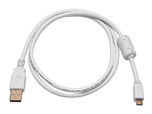 Monoprice 108640 3 Ft USB 2.0 A Stecker auf Micro 5 Pin Stecker 28/24AWG Kabel mit Ferritkern – Weiß von Monoprice