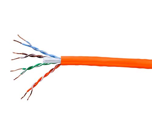 Monoprice 109480 Ethernet-Kabel, 24AWG, Cat5e, 350 MHz, UTP Solid Plenum (CMP), Bulk-Ethernet-Kupferkabel, Blau Orange von Monoprice