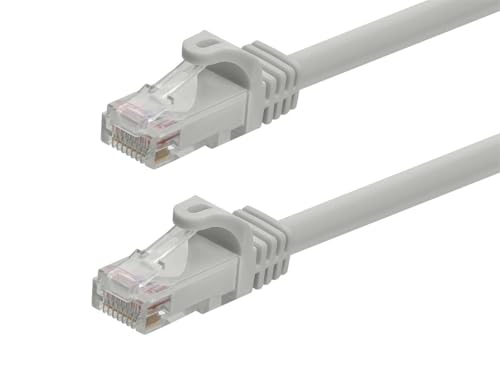 Monoprice 109803 Flexboot Cat6 Ethernet-Patchkabel – Netzwerk-Internetkabel – RJ45, verseilt, 550 MHz, UTP, reines blankes Kupferdraht, 24 AWG, 30,5 m, Grau von Monoprice