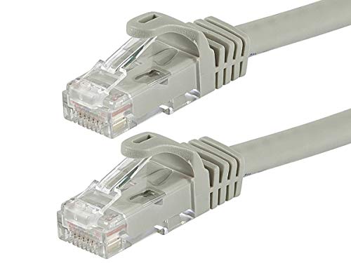 Monoprice 111217 Flexboot Cat6 Ethernet-Patchkabel – Netzwerk-Internetkabel – RJ45, verseilt, 550 Mhz, UTP, reines blankes Kupferdraht, 24 AWG, 0,2 m, Grau von Monoprice