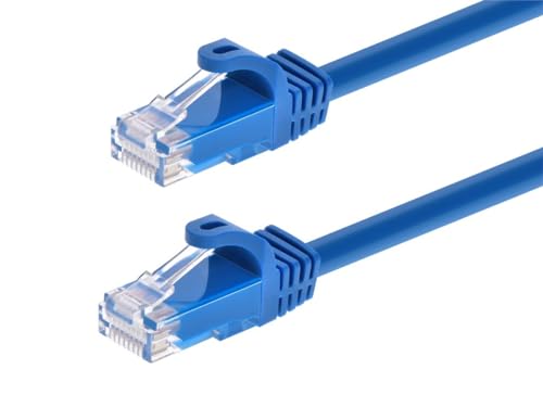 Monoprice 111320 Flexboot Cat6 Ethernet-Patchkabel – Netzwerk-Internetkabel – RJ45, verseilt, 550 Mhz, UTP, reines blankes Kupferdraht, 24 AWG, 9 m, Blau von Monoprice