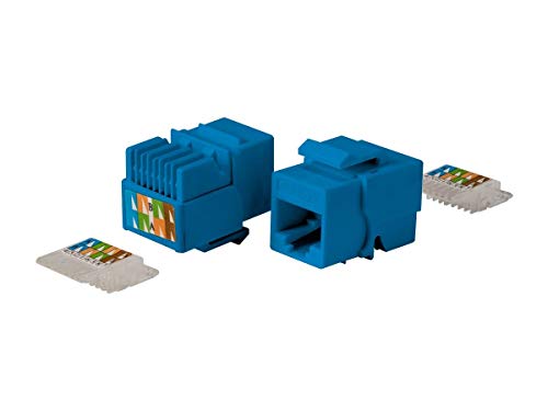 Monoprice 115673 Cat5e RJ-45 Basis-Keyboard, werkzeuglos, 90 Grad, Blau von Monoprice