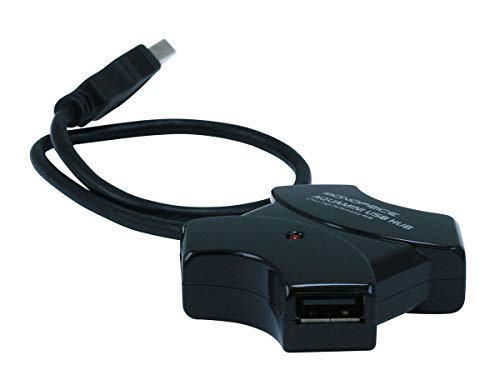 Monoprice 4-Port USB 2.0 Passiver Hub (106631), Schwarz von Monoprice