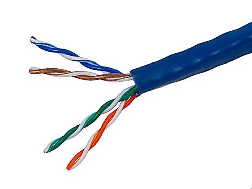 Monoprice Cat5e Ethernet Bulk Cable - Network Internet Cord - Solid, 350Mhz, UTP, CMR, Riser Rated, Pure Bare Copper Wire, 24AWG, 250ft, Blue von Monoprice