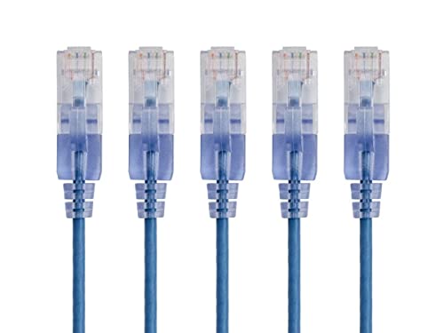 Monoprice Cat6A Ethernet-Netzwerk-Patchkabel, 15 m, Blau, 5 Stück, 10 G – SlimRun-Serie Monoprice Cat6A Ethernet-Netzwerk-Patchkabel, 15 m, Blau, 5 Stück, 10 G – SlimRun-Serie von Monoprice