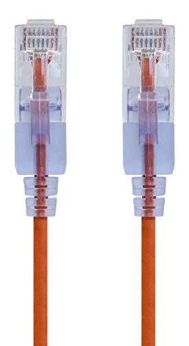 Monoprice Cat6A Ethernet-Patchkabel – 3 m – Orange (10 Stück) Netzwerk Internetkabel, snagless RJ45 UTP Pure Bare Copper Wire 10G 30AWG – SlimRun Serie von Monoprice