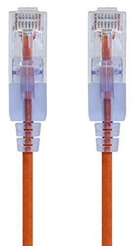 Monoprice Cat6A Ethernet-Patchkabel – 30 MHz – Orange (10 Stück) snagless RJ45 550 MHz UTP reines blankes Kupferdraht 10G 30AWG – SlimRun Serie von Monoprice