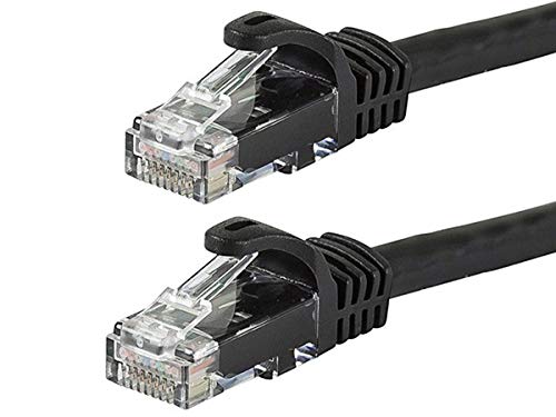 Monoprice Flexboot Cat6 Ethernet-Patchkabel – Netzwerk-Internetkabel – RJ45, verseilt, 550 MHz, UTP, reines blankes Kupferdraht, 24AWG, 9 m, Schwarz von Monoprice