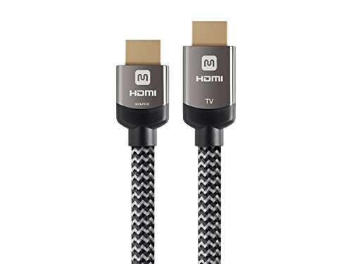 Monoprice HDMI-High-Speed-Aktivkabel, 15 m, Grau, 4K @ 60Hz, 18 Gbit/s, HDR, 24AWG, YUV, 4:4, CL3, Luxe Active Series von Monoprice