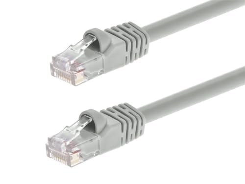 Monoprice Netzwerkkabel (UTP, 24 AWG, Cat6, 550 MHz, UTP, blankes Kupfer, 7,6 m) Grau von Monoprice