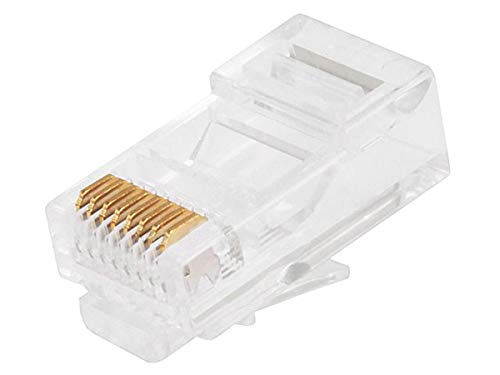 Monoprice RJ-45 Modularstecker RJ45, 100 Stück für Solid (107245) von Monoprice