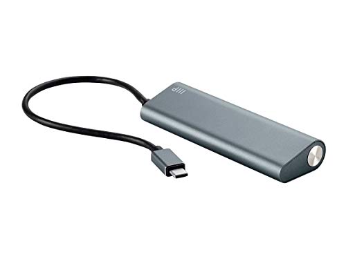 Monoprice USB-C-Hub mit 4 Anschlüssen, Aluminium, SuperSpeed-Übertragungsraten, kompatibel mit Apple MacBook, Google Chromebook und mehr von Monoprice