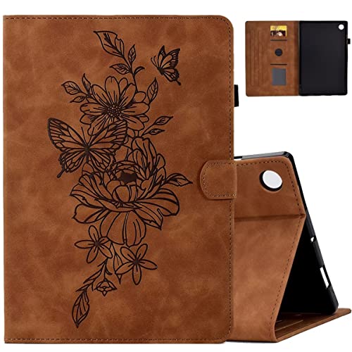 MonsDirect Hülle für Samsung Galaxy Tab A8 10,5 Zoll 2022, Wildleder Leder Multi-Angle Stand Cover, Smart Auto Wake/Sleep Folio Case mit Stifthalter für 10,5 Zoll Galaxy Tab A8 [SM-X200/X205/X207], von MonsDirect