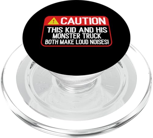 Dieses Kind und sein Monstertruck machen beide lauten Geräusch-Truck PopSockets PopGrip für MagSafe von Monster Truck Gifts