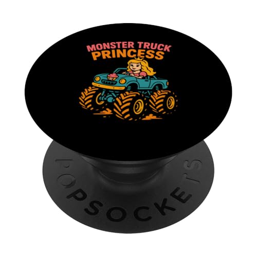 Cute Monster Truck Princess Damen Monster Truck Cute Girls PopSockets Klebender PopGrip Cute Monster Truck Princess Damen Monster Truck Cute Girls PopSockets Klebender PopGrip von Monster Truck Magic - Boys and Girls Truck Apparel