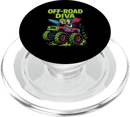 Cute Off-Road Diva Damen Monster Truck Cute Girls PopSockets PopGrip für MagSafe Cute Off-Road Diva Damen Monster Truck Cute Girls PopSockets PopGrip für MagSafe von Monster Truck Magic - Boys and Girls Truck Apparel