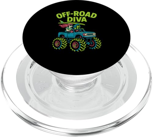 Cute Off-Road Diva Damen Monster Truck Cute Girls PopSockets PopGrip für MagSafe von Monster Truck Magic - Boys and Girls Truck Apparel