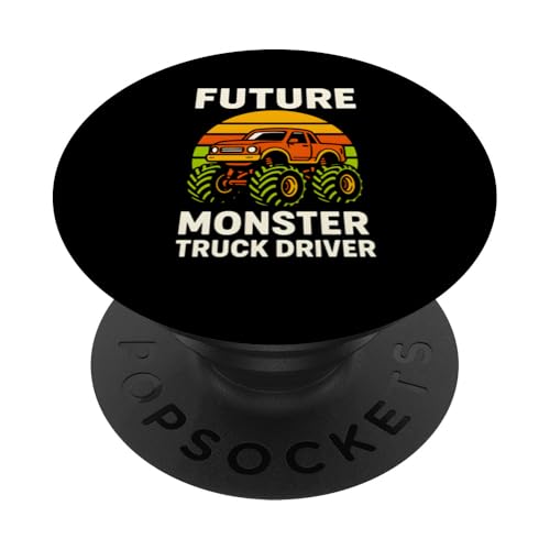 Kinder Cute Future Monster Truck Driver Jungen Geburtstagsparty PopSockets Klebender PopGrip von Monster Truck Magic - Boys and Girls Truck Apparel