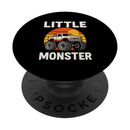 Kinder Cute Little Monster Boys Monster Truck Geburtstag PopSockets Klebender PopGrip von Monster Truck Magic - Boys and Girls Truck Apparel
