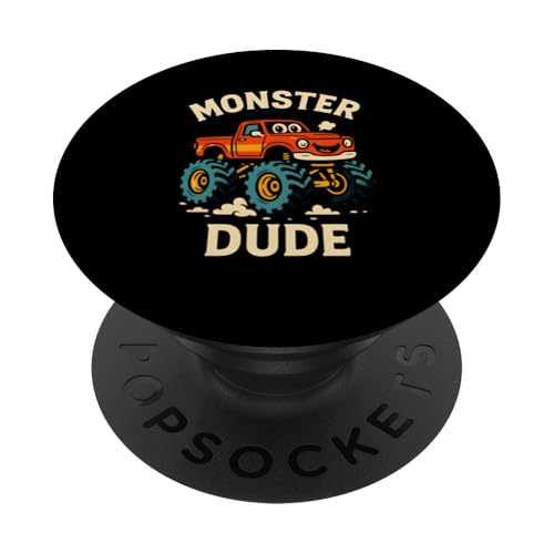 Monster Dude Süße coole Monster Truck Geburtstagsfeier für Kinder PopSockets Klebender PopGrip Monster Dude Süße coole Monster Truck Geburtstagsfeier für Kinder PopSockets Klebender PopGrip von Monster Truck Magic - Boys and Girls Truck Apparel