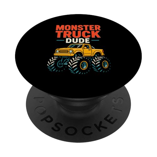 Monster Truck Dude Süße Kindergeburtstagsparty für Jungen PopSockets Klebender PopGrip Monster Truck Dude Süße Kindergeburtstagsparty für Jungen PopSockets Klebender PopGrip von Monster Truck Magic - Boys and Girls Truck Apparel