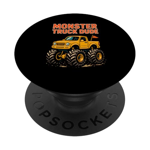 Monster Truck Dude Süße Kindergeburtstagsparty für Jungen PopSockets Klebender PopGrip Monster Truck Dude Süße Kindergeburtstagsparty für Jungen PopSockets Klebender PopGrip von Monster Truck Magic - Boys and Girls Truck Apparel