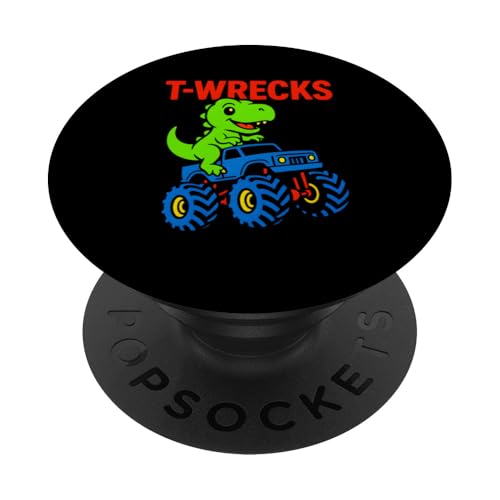 Niedliche Kinder T-Rex T-Wracks Monster Trucks Fun Boys PopSockets Klebender PopGrip Niedliche Kinder T-Rex T-Wracks Monster Trucks Fun Boys PopSockets Klebender PopGrip von Monster Truck Magic - Boys and Girls Truck Apparel