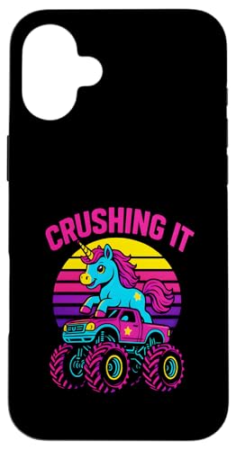 Niedlicher Einhorn-Monster-Truck, Crushing It Kindergeburtstagsparty Hülle für iPhone 16 Plus Niedlicher Einhorn-Monster-Truck, Crushing It Kindergeburtstagsparty Hülle für iPhone 16 Plus von Monster Truck Magic - Boys and Girls Truck Apparel