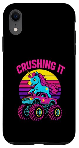 Niedlicher Einhorn-Monster-Truck, Crushing It Kindergeburtstagsparty Hülle für iPhone XR Niedlicher Einhorn-Monster-Truck, Crushing It Kindergeburtstagsparty Hülle für iPhone XR von Monster Truck Magic - Boys and Girls Truck Apparel