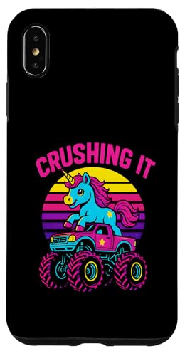 Niedlicher Einhorn-Monster-Truck, Crushing It Kindergeburtstagsparty Hülle für iPhone XS Max von Monster Truck Magic - Boys and Girls Truck Apparel