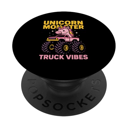 Niedlicher Einhorn-Monster-Truck-Vibes-Kindergeburtstag PopSockets Klebender PopGrip von Monster Truck Magic - Boys and Girls Truck Apparel