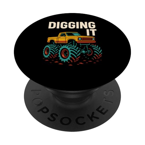 Niedlicher Kinder-Monster-Truck Graben It Jungen Spaß Geburtstag PopSockets Klebender PopGrip Niedlicher Kinder-Monster-Truck Graben It Jungen Spaß Geburtstag PopSockets Klebender PopGrip von Monster Truck Magic - Boys and Girls Truck Apparel