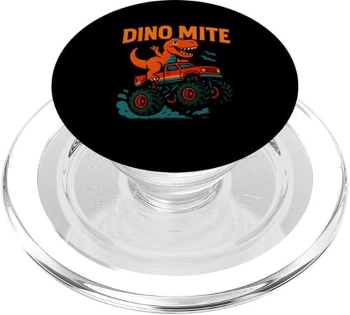 Niedlicher Kinder T Rex Dino Mite Jungen Monster Truck Dinosaurier PopSockets PopGrip für MagSafe Niedlicher Kinder T Rex Dino Mite Jungen Monster Truck Dinosaurier PopSockets PopGrip für MagSafe von Monster Truck Magic - Boys and Girls Truck Apparel