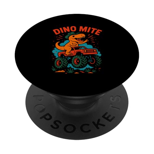 Niedlicher Kinder T Rex Dino Mite Jungen Monster Truck PopSockets Klebender PopGrip Niedlicher Kinder T Rex Dino Mite Jungen Monster Truck PopSockets Klebender PopGrip von Monster Truck Magic - Boys and Girls Truck Apparel