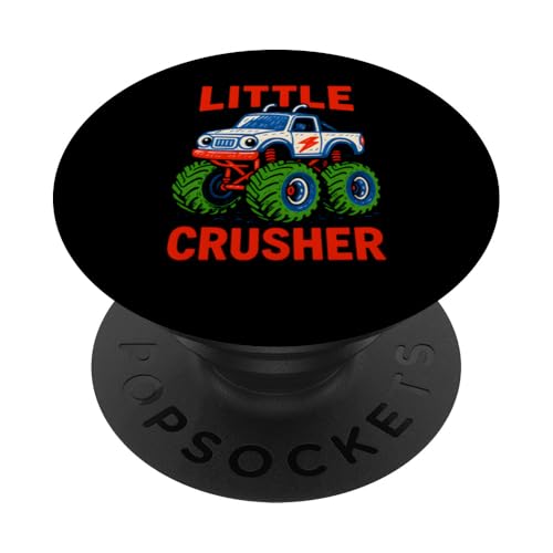 Niedlicher Monster Truck Little Crusher Kindergeburtstagsparty-Spaß PopSockets Klebender PopGrip Niedlicher Monster Truck Little Crusher Kindergeburtstagsparty-Spaß PopSockets Klebender PopGrip von Monster Truck Magic - Boys and Girls Truck Apparel