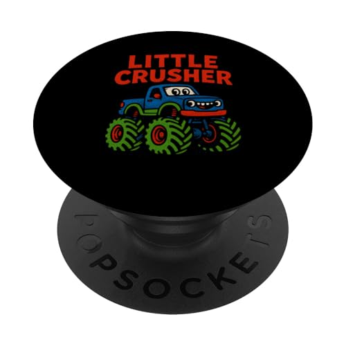 Niedlicher Monster Truck Little Crusher Kindergeburtstagsparty-Spaß PopSockets Klebender PopGrip Niedlicher Monster Truck Little Crusher Kindergeburtstagsparty-Spaß PopSockets Klebender PopGrip von Monster Truck Magic - Boys and Girls Truck Apparel