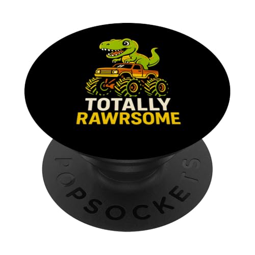Niedlicher T-Rex, totally Rawrsome Cool Monster Truck Dinosaurier PopSockets Klebender PopGrip Niedlicher T-Rex, totally Rawrsome Cool Monster Truck Dinosaurier PopSockets Klebender PopGrip von Monster Truck Magic - Boys and Girls Truck Apparel