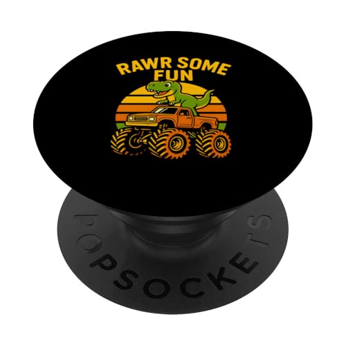 Niedlicher T-Rex Monster Truck Adventure Kinder Dino Geburtstagsparty PopSockets Klebender PopGrip Niedlicher T-Rex Monster Truck Adventure Kinder Dino Geburtstagsparty PopSockets Klebender PopGrip von Monster Truck Magic - Boys and Girls Truck Apparel