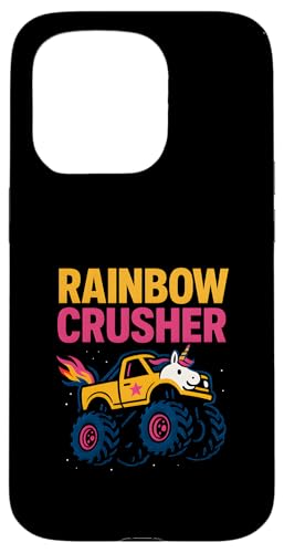 Niedliches Einhorn Monster Truck Regenbogen Crusher Mädchen Cool Hülle für iPhone 15 Pro von Monster Truck Magic - Boys and Girls Truck Apparel