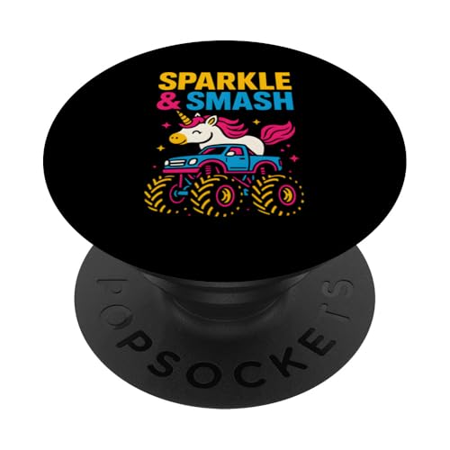 Niedliches Einhorn Monster Truck Sparkle & Smash Girls Cute PopSockets Klebender PopGrip Niedliches Einhorn Monster Truck Sparkle & Smash Girls Cute PopSockets Klebender PopGrip von Monster Truck Magic - Boys and Girls Truck Apparel