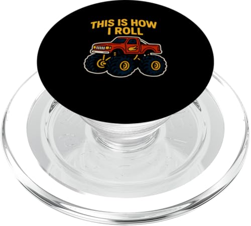 Süße Kinder, This Is How I Roll, lustiger Monstertruck für Jungen PopSockets PopGrip für MagSafe von Monster Truck Magic - Boys and Girls Truck Apparel