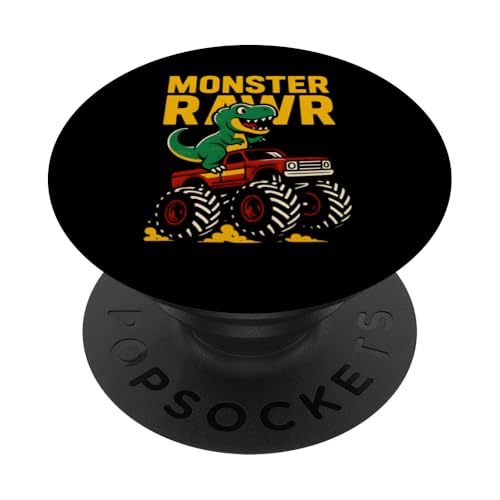 Süße Kinder T-Rex Monster Truck Monster Rawr Jungen PopSockets Klebender PopGrip Süße Kinder T-Rex Monster Truck Monster Rawr Jungen PopSockets Klebender PopGrip von Monster Truck Magic - Boys and Girls Truck Apparel